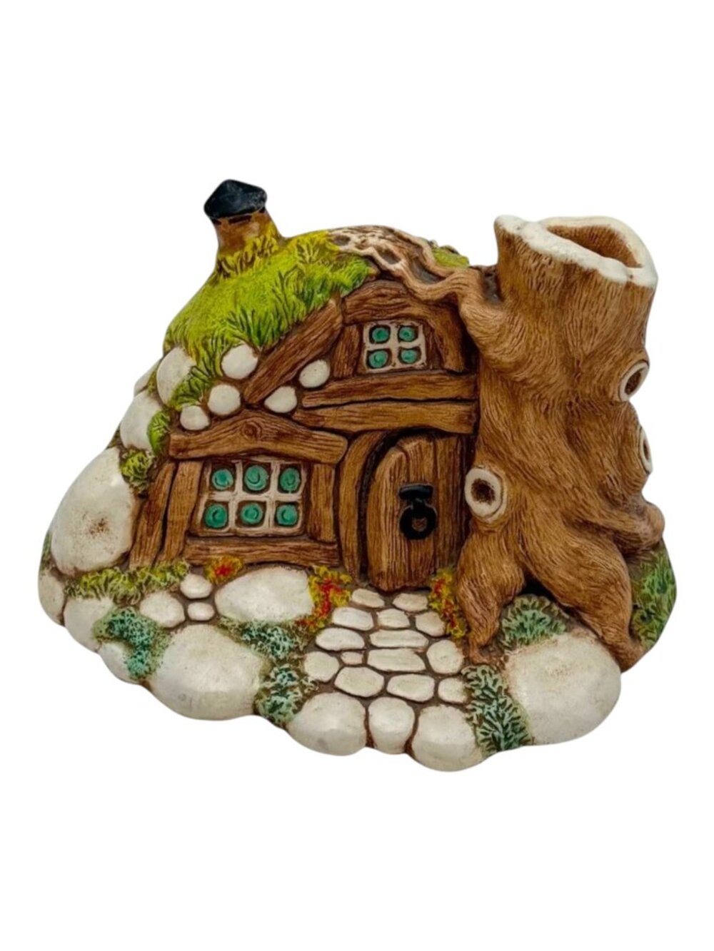 Pendelfin Woodlander Woody Stoneware Fairy Cottage Tree Display England
